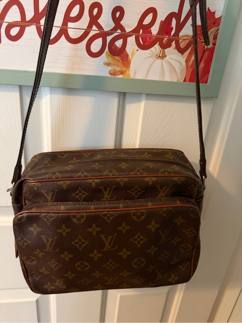 Louis Vuitton Brown Monogram Canvas Double-Zip Messenger Bag